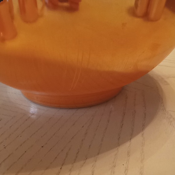 RARE FIND. Fire King Peach Luster Egg Nog Set Punch Bowl With 8 Cups. Beautiful! - Picture 7 of 13